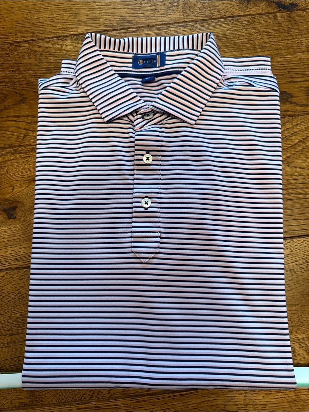 Stitch Golf Men's Lavender Striped Polo